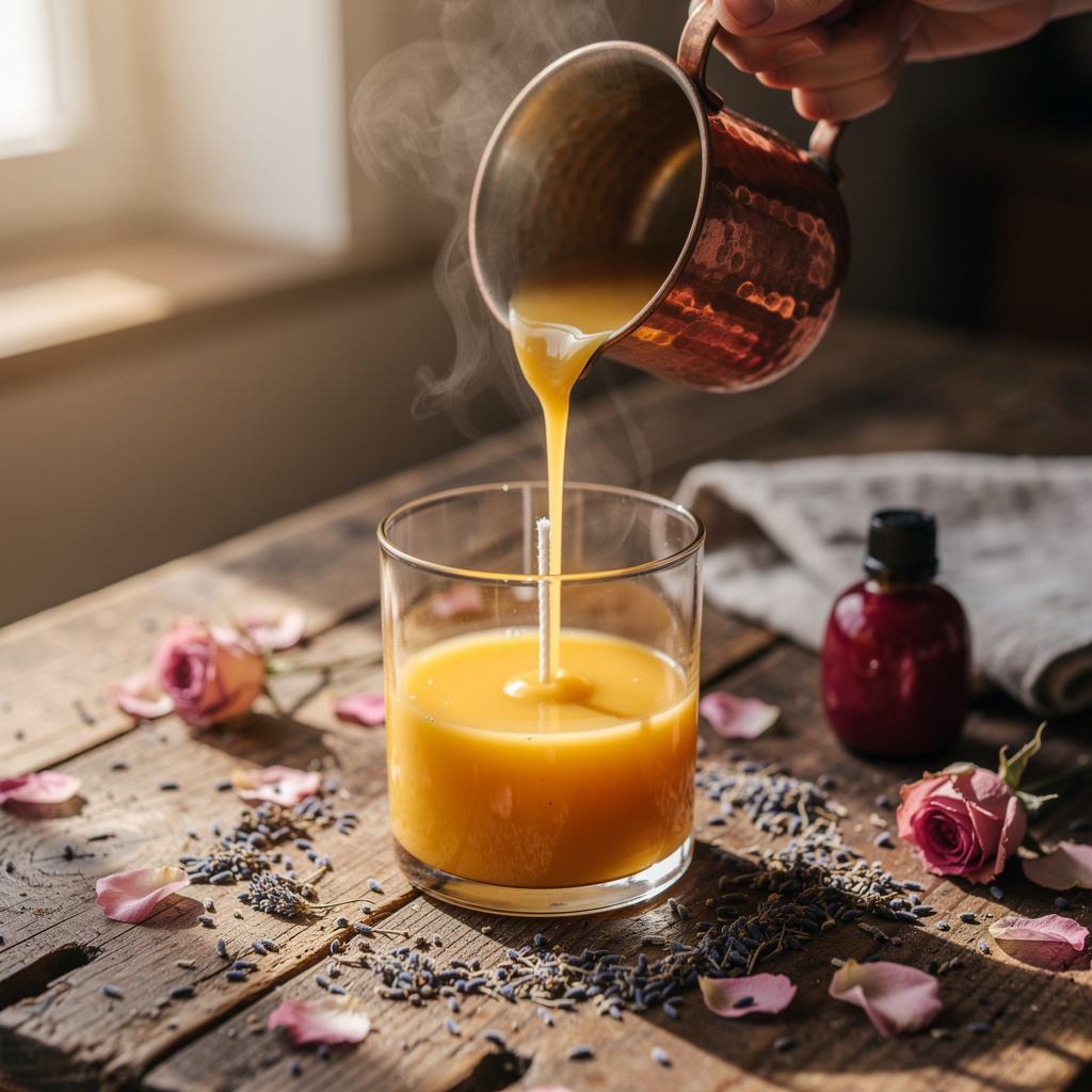 Fabrication de bougies artisanales