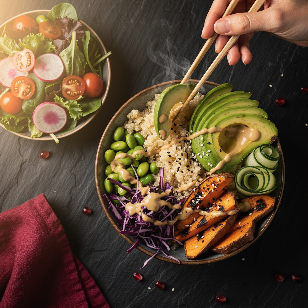 Salades saines et Buddha bowls