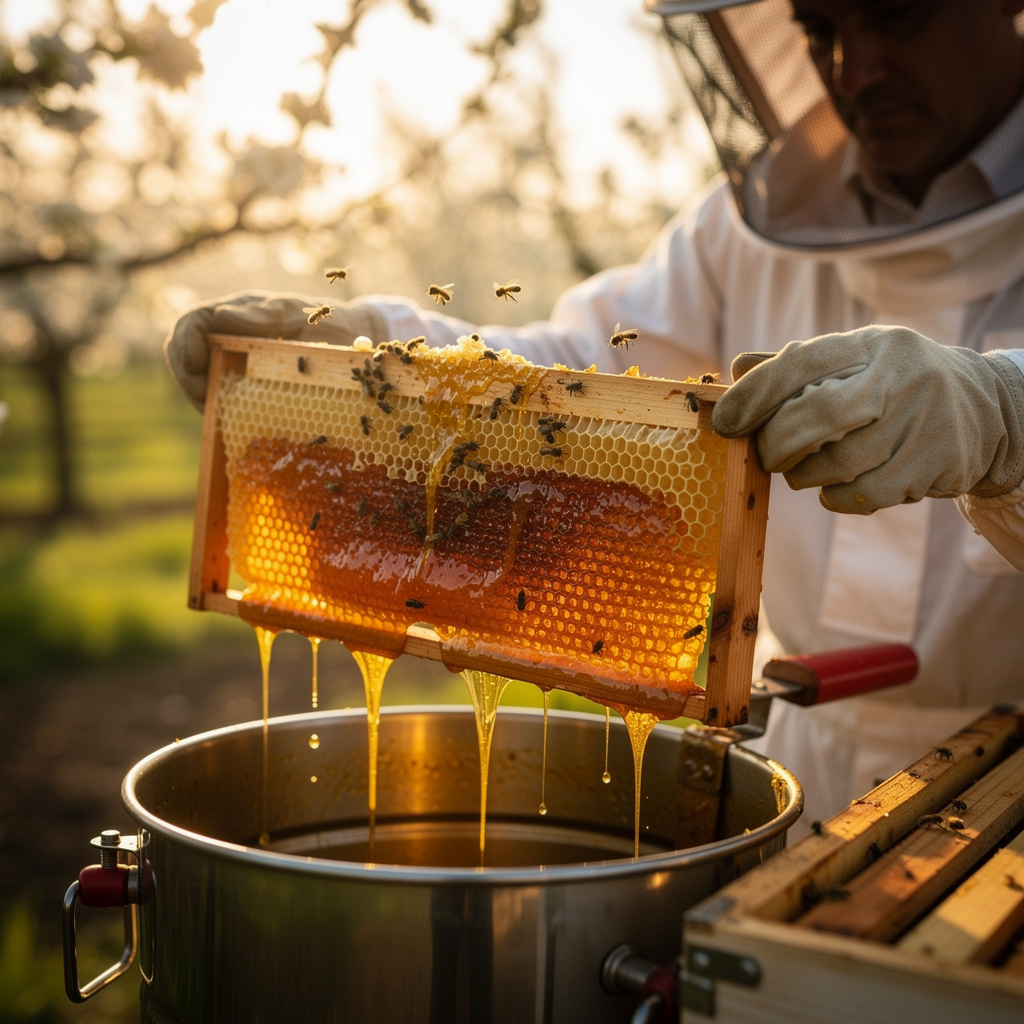 Apiculture et récolte du miel