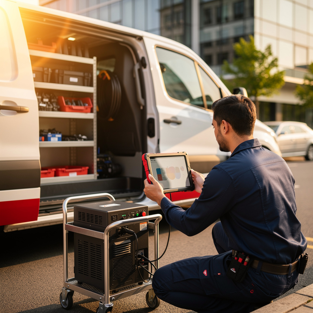 Gestion d'entreprise de services mobiles et sur site