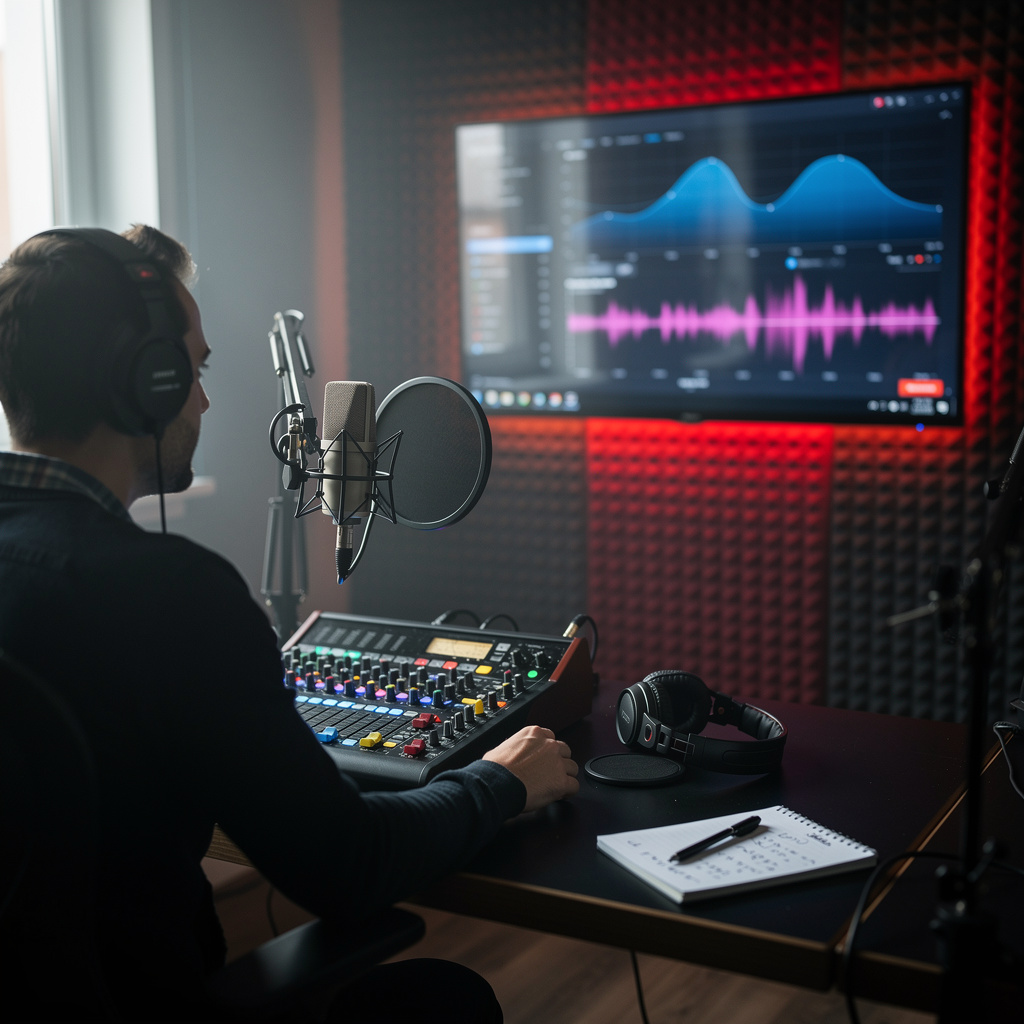 Marketing de studio de podcast