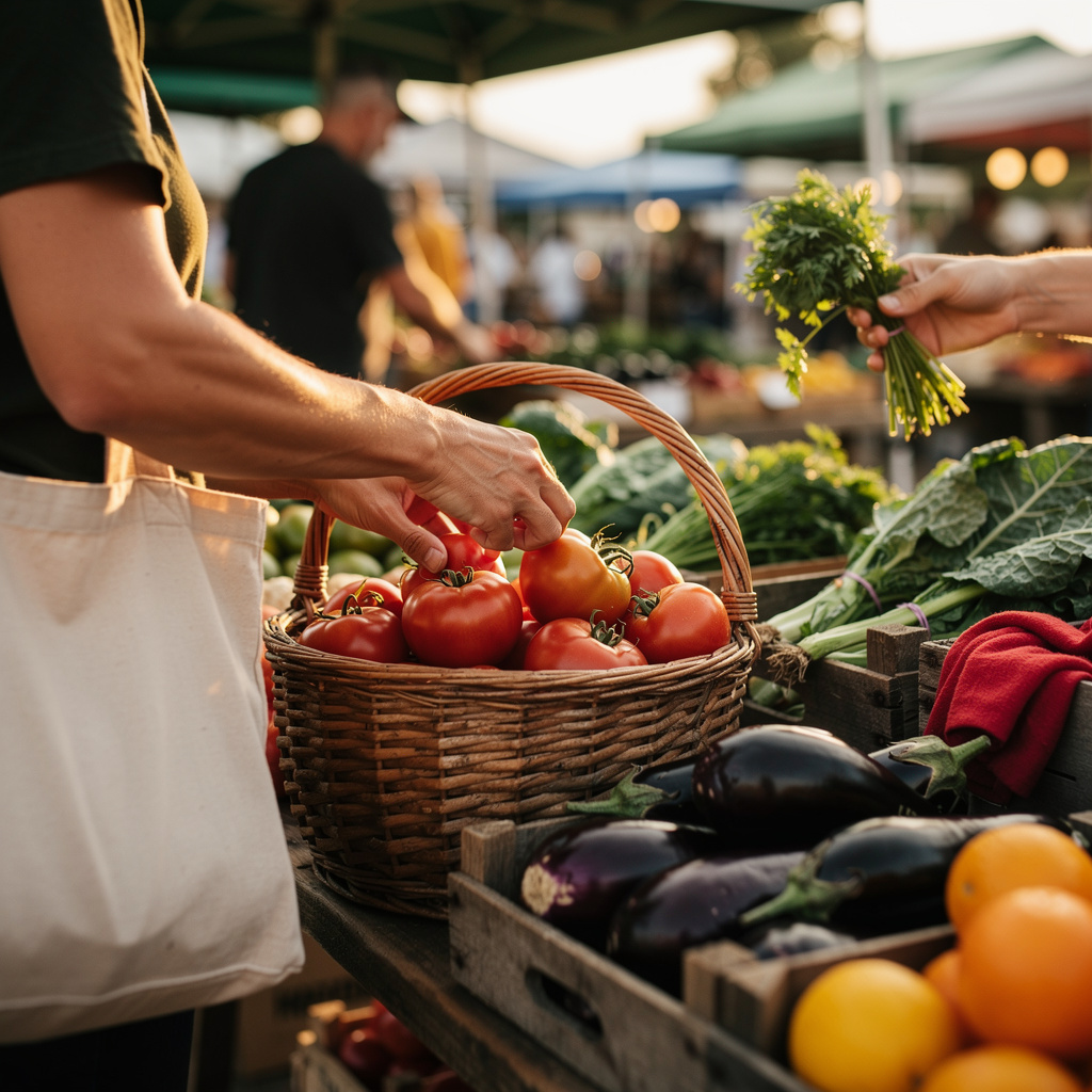 Achats aux marchés fermiers