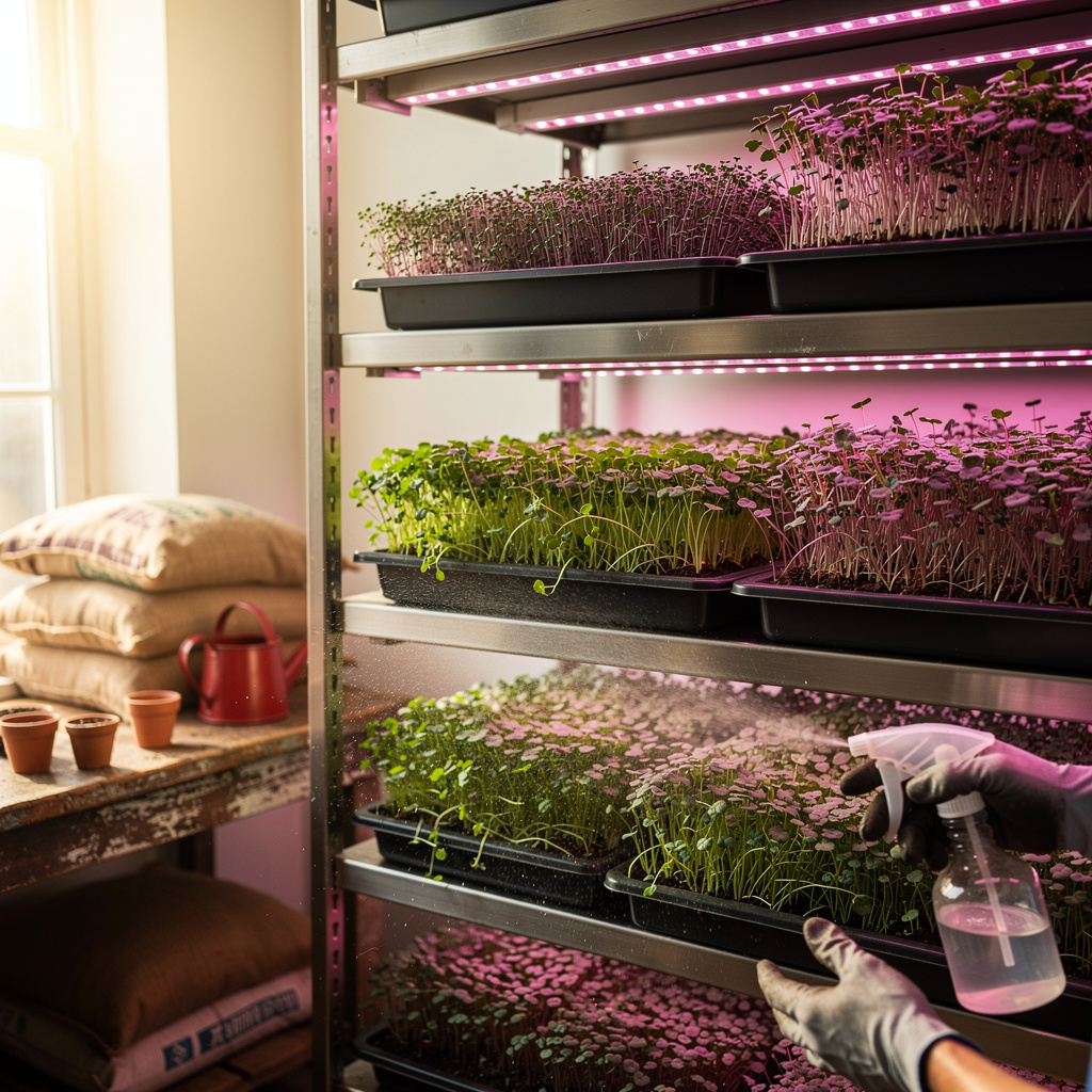 Lancer une ferme de microgreens