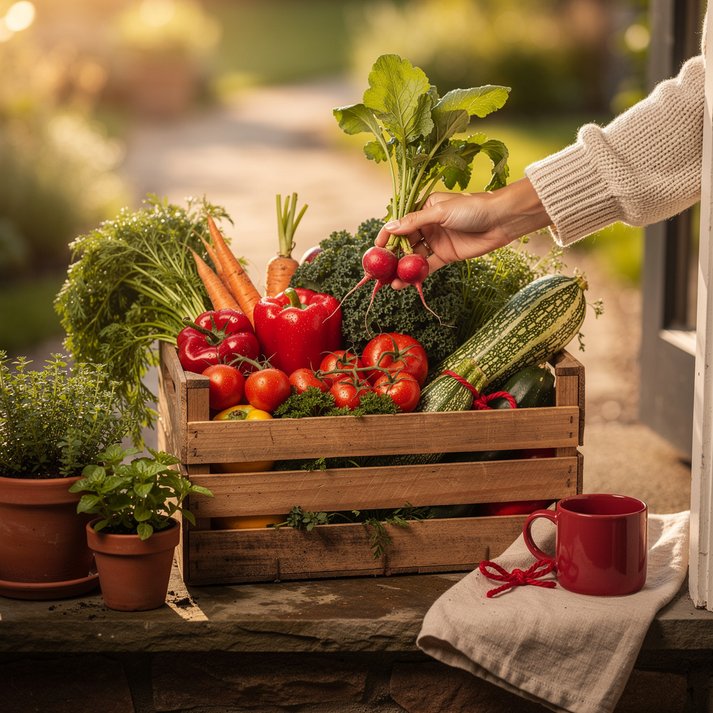 Lancer des paniers de légumes