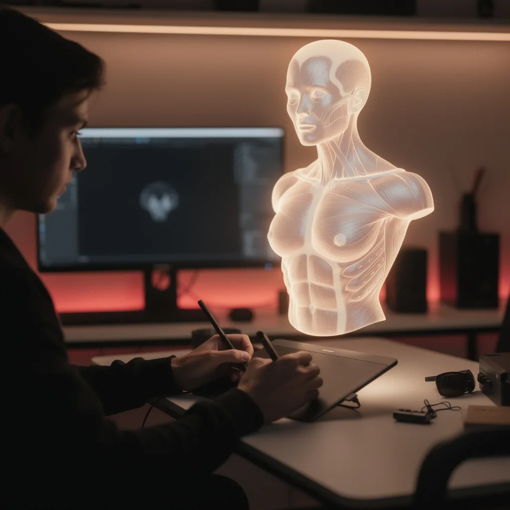 Sculpture d'Anatomie Humaine sur ZBrush