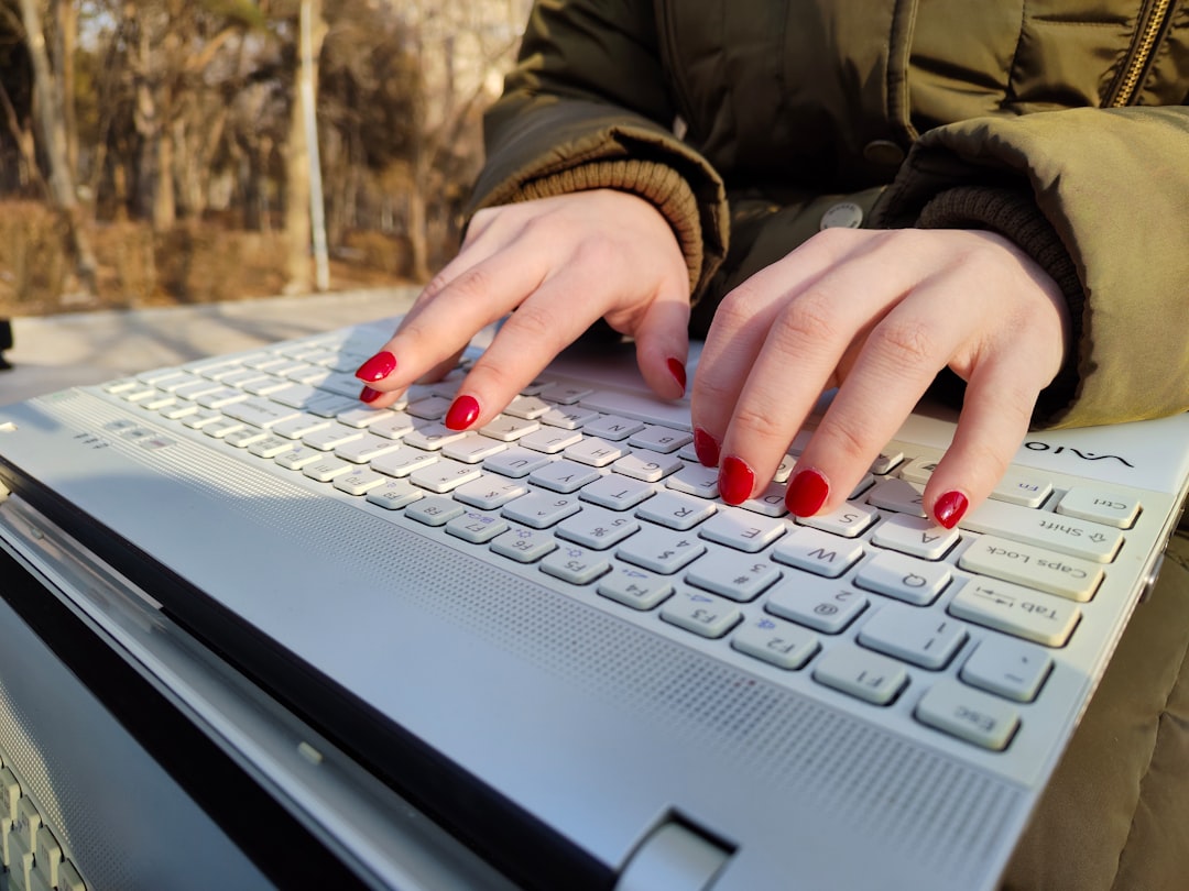 focused woman learning keyboard technique