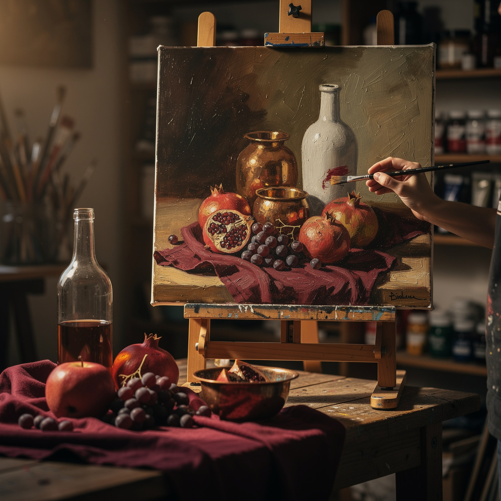 Peinture à l'huile : La Nature Morte alla prima