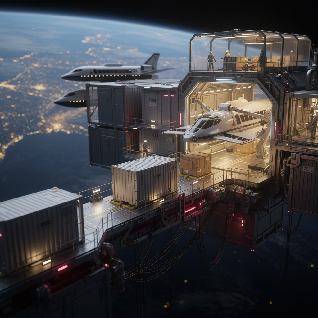 Logistique des chaînes d'approvisionnement spatiales